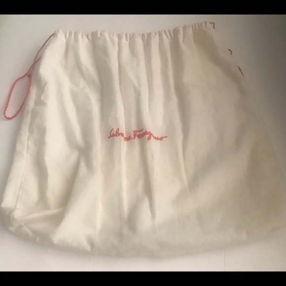 Red Salvatore Ferragamo Small Gancini Bag Gold Tone Original Owner Holiday - Picture 5 of 16